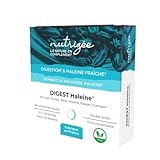NUTRIGÉE Digest Haleine | Mauvaise Haleine & Digestion | Neutralise Odeurs Buccales & Gaz Intestinaux | Papaye, Fenouil, Menthe, Anis, Persil, Champex® | 28 Comprimés | Fabriqué en France