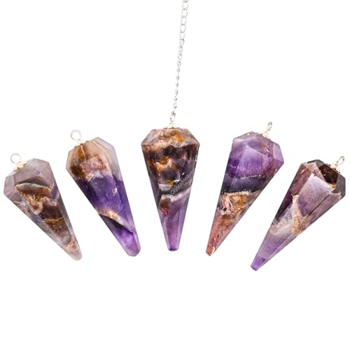 Image of Certified Amethyst Chevron Pendulum Dowsing Tool