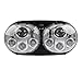 Dual LED Headlight for Motorcycle Road Glide 2004 2005 2006 2007 2008 2009 2010 2011 2012 2013 (Chrome)