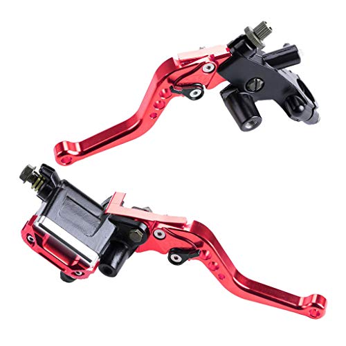 Homyl 1 par universal de alavancas de freio de motocicleta de 2,2 cm Kit de reservatório de alavanca