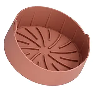 Fryer Basket, Non Stick Fryer Pot High Temperature Resistant for Kitchen for Home for Restaurant(22CM All-in-one Brown)