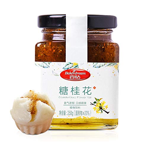 Mermelada de flores Osmanthus, Osmanthus puro mezclado con miel, pasta de pétalos de Osmanthus para postre, salsa de condimento para bebida (8.8