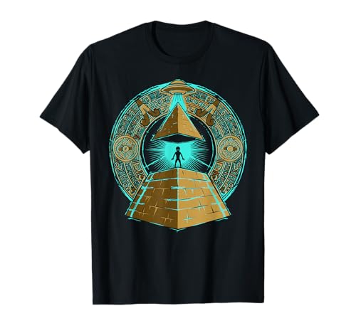 Ancient Astronaut Egyptian Pyramid Alien Conspiracy Theory T-Shirt
