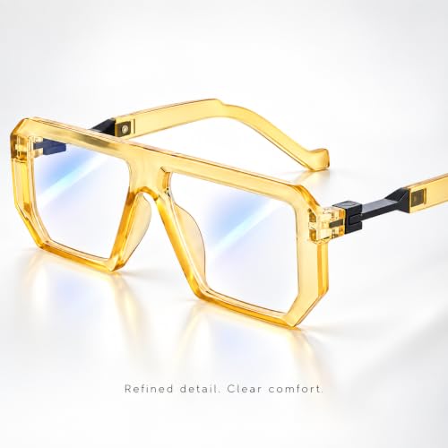 Image of Roshfort Blue Light Blocking Glasses, Computer Reading /Gaming /TV /Phones Glasses for Women Men,Anti Eyestrain & UV Glare