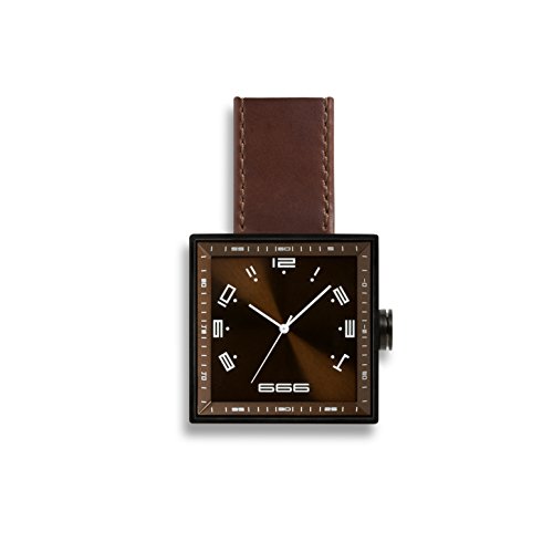 666Barcelona Unisex Erwachsene Analog Quarz Uhr mit Leder Armband 666-091 Cover