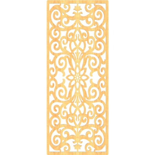 Image of Buel Decorative Pierced Fretwork Wood Wall Panels, 21 3 /8 inchW x 54 3 /8 inchH x 3 /8 inchT, Cherry
