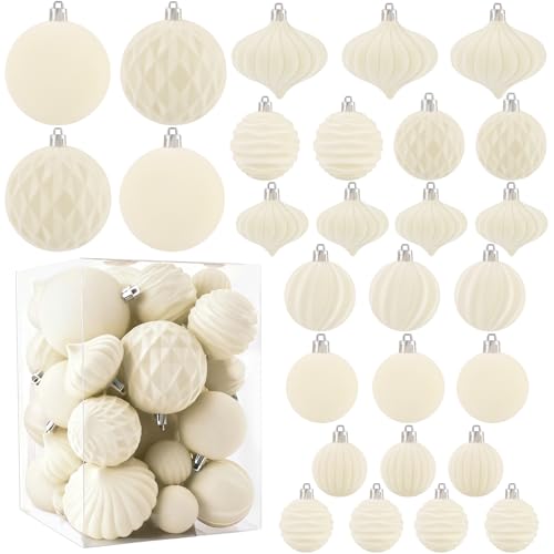 Celltestria 28PCS Velvet Christmas Balls...