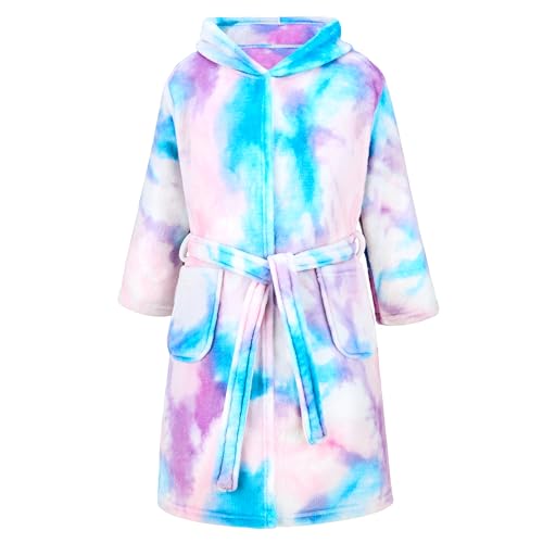 Giggling Getup Christmas Kids Robes, Hooded Girls Bath Robe, Girls Christmas Pajamas