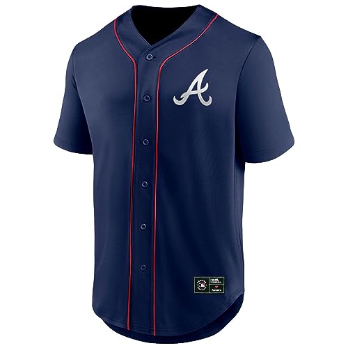 Fanatics   Camiseta de manga corta MLB Atlanta Braves Core Franquicia Color Azul, azul, XL