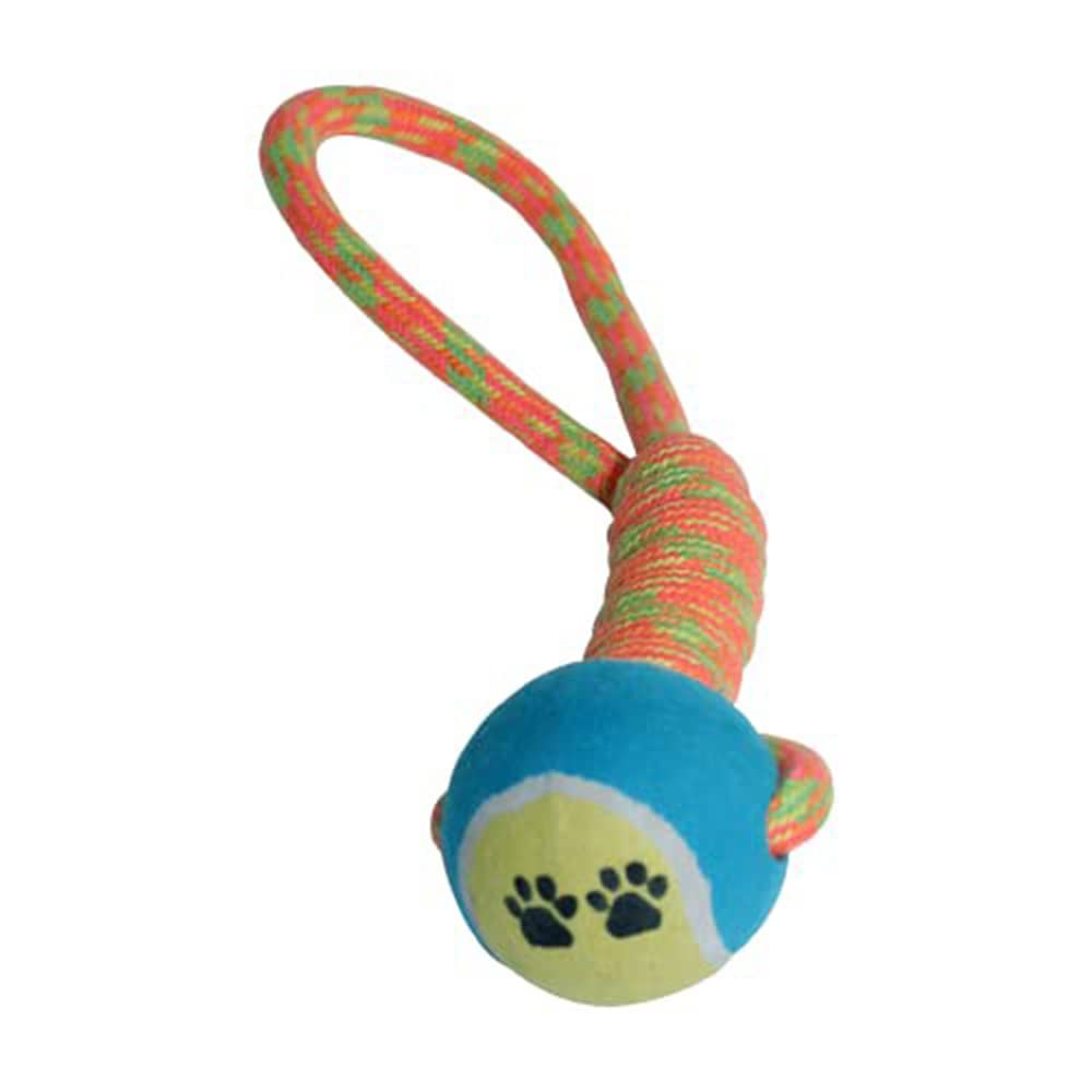 slatters be royal store Durable Cotton Interactive Rope Chew Teething Fetch Toy (Cosco Ball with Rope) (B09ZVN5WW3) Amazon Price History, Amazon Price Tracker