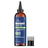 Botanic Hearth Hair Oil for Hair Growth | Rosemary Oil for Hair Growth with Biotin, Castor & Jojoba | Hair Relaxers & Dry Scalp Treatment | Color Safe | All Hair Types | 4 Fl Oz