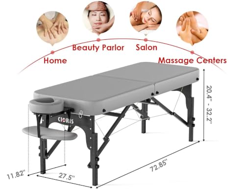 Image of CLORIS 84 inch Professional Massage Table 2 Section Portable Hold Up to 1100LBS