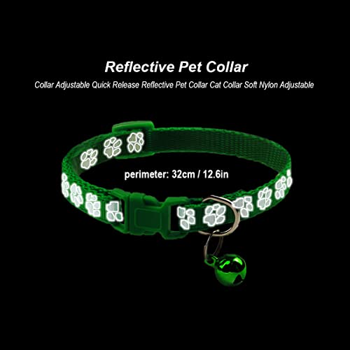 LEEQBCR 6-teiliges Welpenhalsband separates Welpen-ID-Halsband verstellbare Schnellverschluss-Schnalle reflektierendes Haustierhalsband Katzenhalsband weiches Nylon verstellbar kleiner Hund