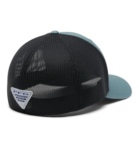 Image of Columbia Unisex PFG Fish Flag Mesh Ball Cap, Metal /Black Deltahunter Fish Flag, S /M