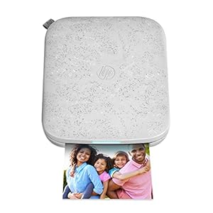 HP Sprocket 3x4" Sofortbilddrucker für Smartphones- Tragbarer, kabelloser Farbdrucker - Zink-Fotopapier mit Kleberückseite - Drucke von kompatiblen iOS- & Android-Geräten per Bluetooth mit Kreativ-App