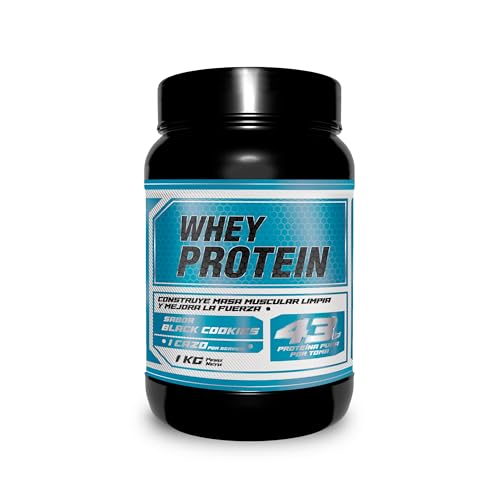 FarmaFusion Whey Protein | Proteína 100% Pura | Aumenta la masa muscular | Con Colágeno + Magnesio | Mejora tus entrenamientos | Proteína en Polvo | 1KG Sabor Galleta