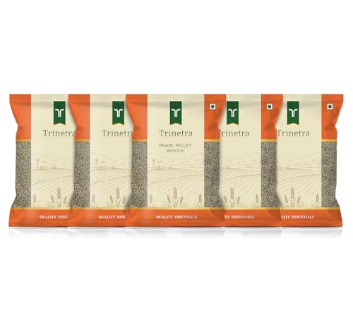 Image of Trinetra Bajra Sabut (Pearl Millet Grain) | Fibre-Rich Wholesome Millet | 2.5 kg (5 x 500g)