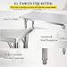 VEVOR Commercial Worktable Workstation 48 x 24 Inch Folding Commercial Prep Table, Heavy-duty Stainless Steel Folding Table with 772 lbs Load, Kitchen Work Table, Silver Stainless Steel Kitchen Island