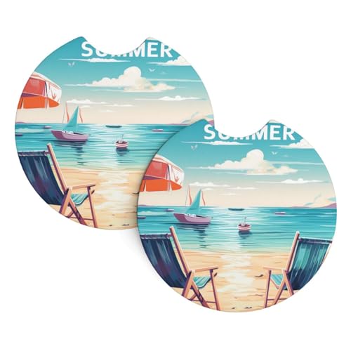 2 Pack Portavasos Universal para Carro Coasters Antideslizante miniatura 1