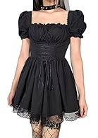 Closure Type: Pullover,Type: Regular,Season: All season,Neckline: Strapless,Sleeve Style: Spaghetti Strap,Dresses Length: Above Knee, Mini Sleeve Length(cm): Sleeveless/Pattern Type: Solid/Silhouette: A-LINE/Style: gothic/Elasticity: Slight Strech/Fi...