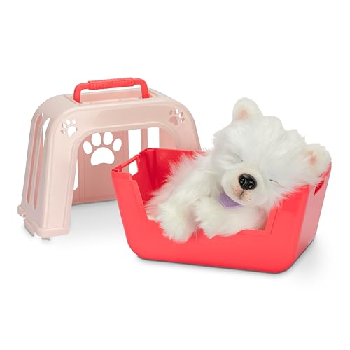Little Live Pets My Really Real Puppy – Luna; Interaktiver Welpe; 60+ Geräusche/Reaktionen; realistisches Aussehen; 1 aus 72 Varianten; Spielset mit Transportbox; Batterien enthalten; ab 5 Jahren