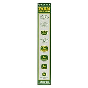 Open Road Brands John Deere Logo Evolution vertikal geprägtes Metallschild