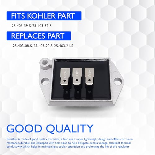 HiSport 25-403-39-S Voltage Regulator Rectifier - Compatible with Kohler CH730-0165 CH730-0170 ECV740 ECH749 64569 62570 Replaces 25-403-32-S 25-403-05-S