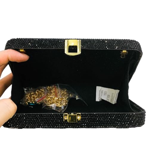 Image of Boutique De FGG Retro Mini Crystal Clutch Purses for Women Luxury,Novelty Rhinestone Evening Bag,Formal Party Clutch Handbag