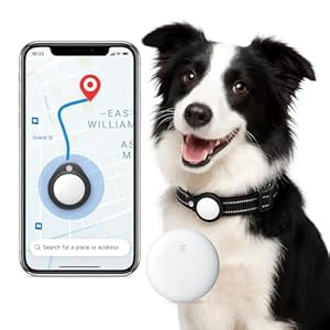 Collar para Perros – Try&GETFUNstore – [Solo iOS] Localizador GPS Perros sin Cuota - Pack Chip Localizador iOS y Collar Perro Talla M - Negro Reflectante