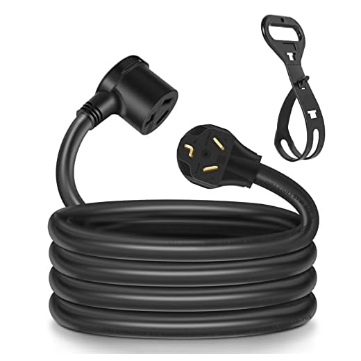 3 Prong Dryer Extension Cord 10 Feet,NEMA 10-30P to 10-30R Heavy Duty STW Extension Cord,30Amp 125V/250V 10-AWG Gauge,Black
