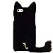 DierCosy iPhone 6 Case Fashion Cute 3D Cat Shaped Ear Fluffy Plush Fur Soft TPU Case with Soft Tail for iPhone 6 6G 4.7 inch (Black)