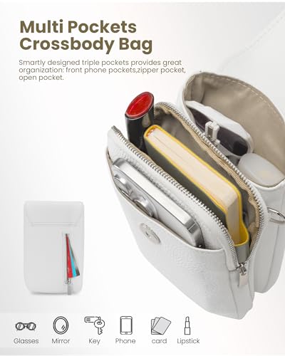 Image of befen Genuine Leather Crossbody Bags for Women, Cell Phone Cross body Purse Bag with RFID Blocking Card Slots