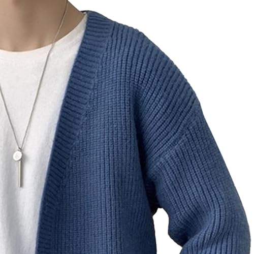 Men's V Neck Cable Knit Cardigan Sweaters Men Button Down Long Sleeve Sweater Loose Fit Cardigan Sweaters for Men3
