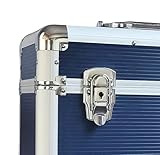 MAGNA RETAIL Vinyl LP Storage Box | 12" Record Case | Heavy Duty Lockable Aluminium Box | Vinyl Record Storage | Large Capacity Holds Upto 50 | DJ Metal Case (Blue) - Image 7