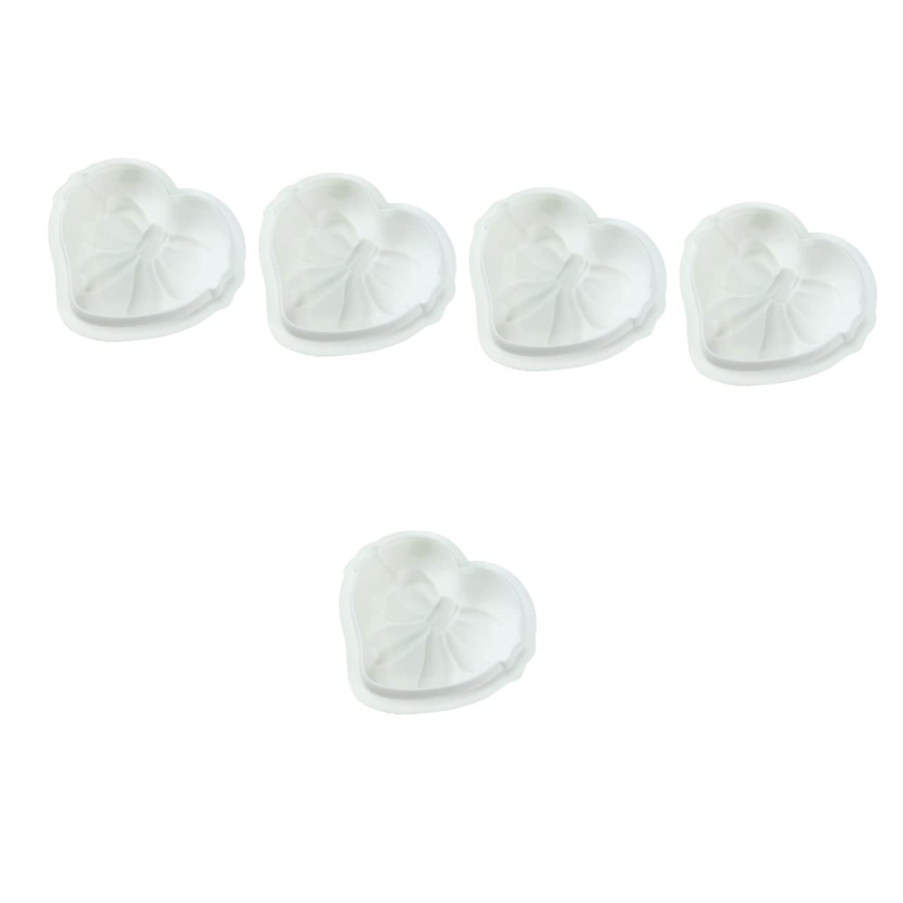 Anneome 5 Piezas Molde de Amor pastelitos Molde para Pasteles Grandes moldes de Chocolate moldes de Mantequilla Bandeja para Hornear moldes de Silicona para Hacer Chocolate Pan de Molde 3D