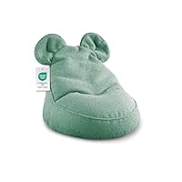 icon Dalton Zitzak Kind, Grijs, Corduroy Stof, Kinderfauteuil, Kinder Zitzak met Vulling Inbegrepen, Bean Bag, Comfortabel Kinder Meubilair, Speelkamer, Kinderkamer, Slaapkamer