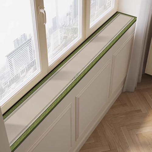 Alfombrilla de Ventana Protector de Alféizar de Ventana para Balcones, Resistente a Los Rayos UV, Cubierta Decorativa para Alféizar de Ventana, Impermeable, Cojín Delgado para Mesa(90x10cm(35x4in))