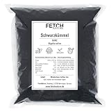 Schwarzkümmel ganz – Intensiv-würzig & naturbelassen – Für Backwaren, Salate, Tee & mehr – 500g oder 1kg Aromabeutel – FETCH NATURE (L - 1kg)
