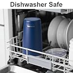 SUNWILL Travel Coffee Tumbler 20 oz, Insulated Mug with Lid, Stainless Steel Cup for Outdoor, Powder Coated Navy - Image 4