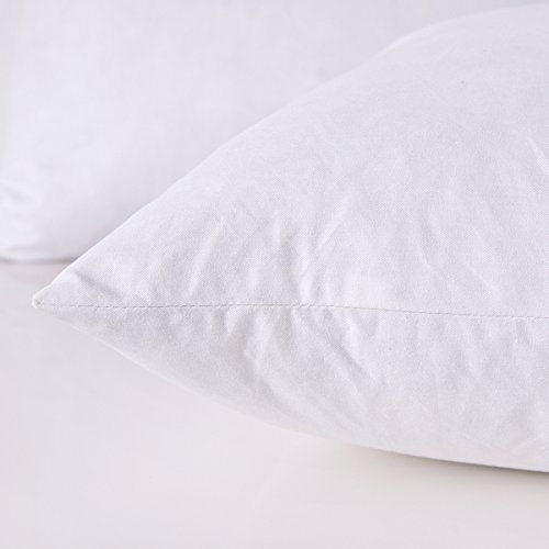 Homesjun Throw Couch Pillows Inserts, Set Of 2 Down Feather Pillows Inserts Bed And Cotton Cover thumb #1