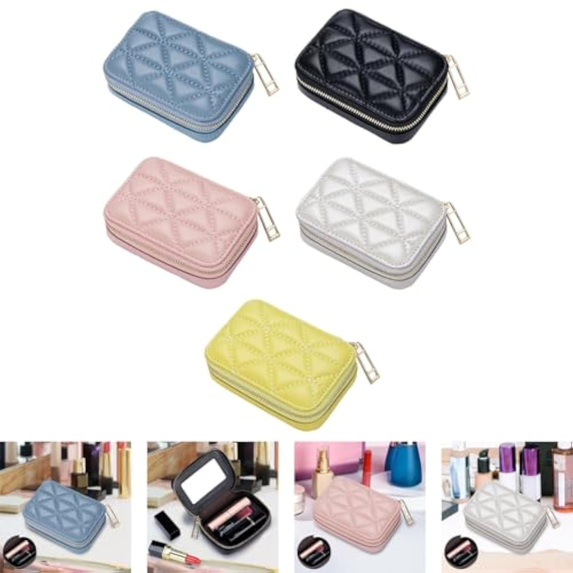 Portable Lipstick Case with Mirror, Holiday Gift