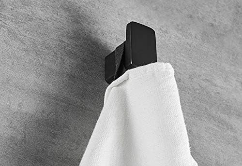 Black Robe Hooks Aluminum Bathroom Towel Hook Door Clothes Coat Hanger Rustproof Decoration Accessories