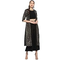 Janasya Women’s Crepe Straight Salwar Suit Set