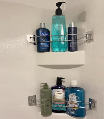Safoner RV Shower Corner Storage Bar- Adjustable Stainless Steel ...