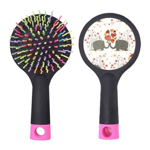 Brosse démêlante éléphants gris pour cheveux emmêlés