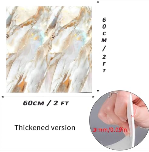 Image of WALLVEAR PE Foam Wall Panel Sheet WW-AM-0118 60x60cm 4Sq.Ft | Self Adhesive | 3mm Thickness | Water Resistant | Scratch Resistant | DIY Installation | Home Office Decoration
