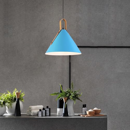 Suspension plafonnier personnalité créative bleue avec douille E27 - 3