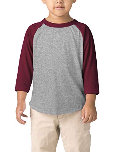 Image of Hat and Beyond Kids Raglan Jersey Child Toddler Youth Uniforms 3 /4 Sleeves T Shirts