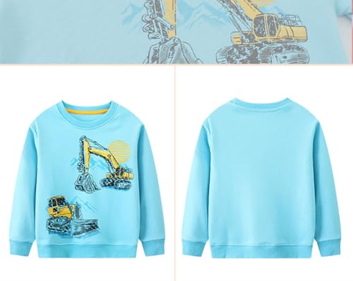 Boys Sweatshirts Casual Sweatshirts Cotton Sweatshirts Long Sleeve T-shirts Crew Neck Cartoon Tops for Boys-714