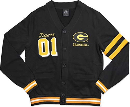 Big Boy Grambling State Tigers Mens Lightweight Cardigan [Black] - ID#8063-15-51-0-0